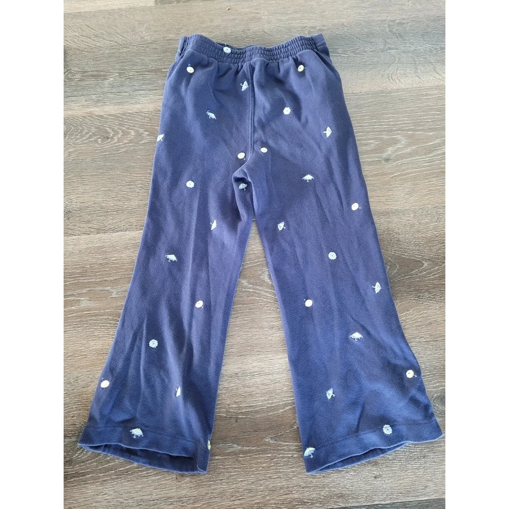 Gymboree Girls Navy Blue Embroidered Umbrella Flare Pants Size 4 Vintage 2003 #1